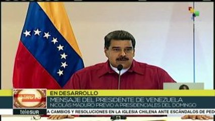 Presidente Maduro destaca campaña electoral en Venezuela