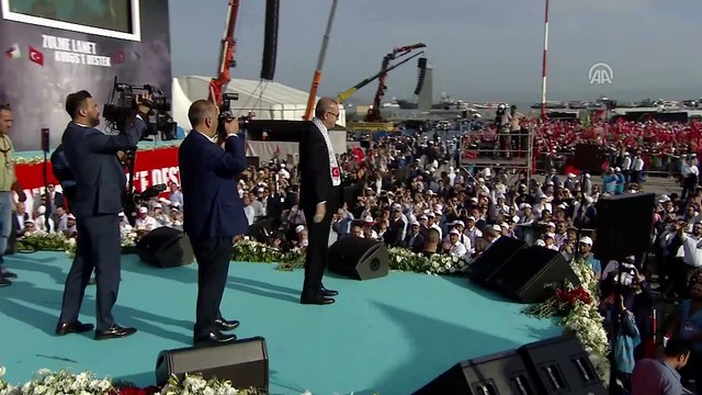 'Zulme Lanet Kudüs'e Destek' mitingi - Cumhurbaşkanı Erdoğan (1) - İSTANBUL