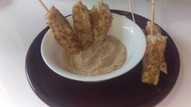 Pollo satay con sésamo, satay chicken with sesame