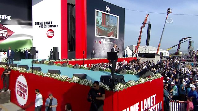 'Zulme Lanet Kudüs'e Destek' mitingi - Cumhurbaşkanı Erdoğan (10) - İSTANBUL