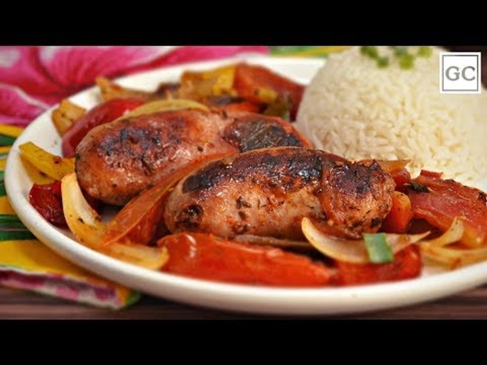 Linguiça de forno com legumes | Receitas Guia da Cozinha