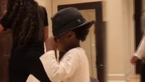 Ciara's son Future busts out Michael Jackson-style dance moves while in studio with mom