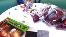 Paulinho Brincando com Lego Minecraft A Fortaleza do Nether e Brinquedos da Peppa Pig