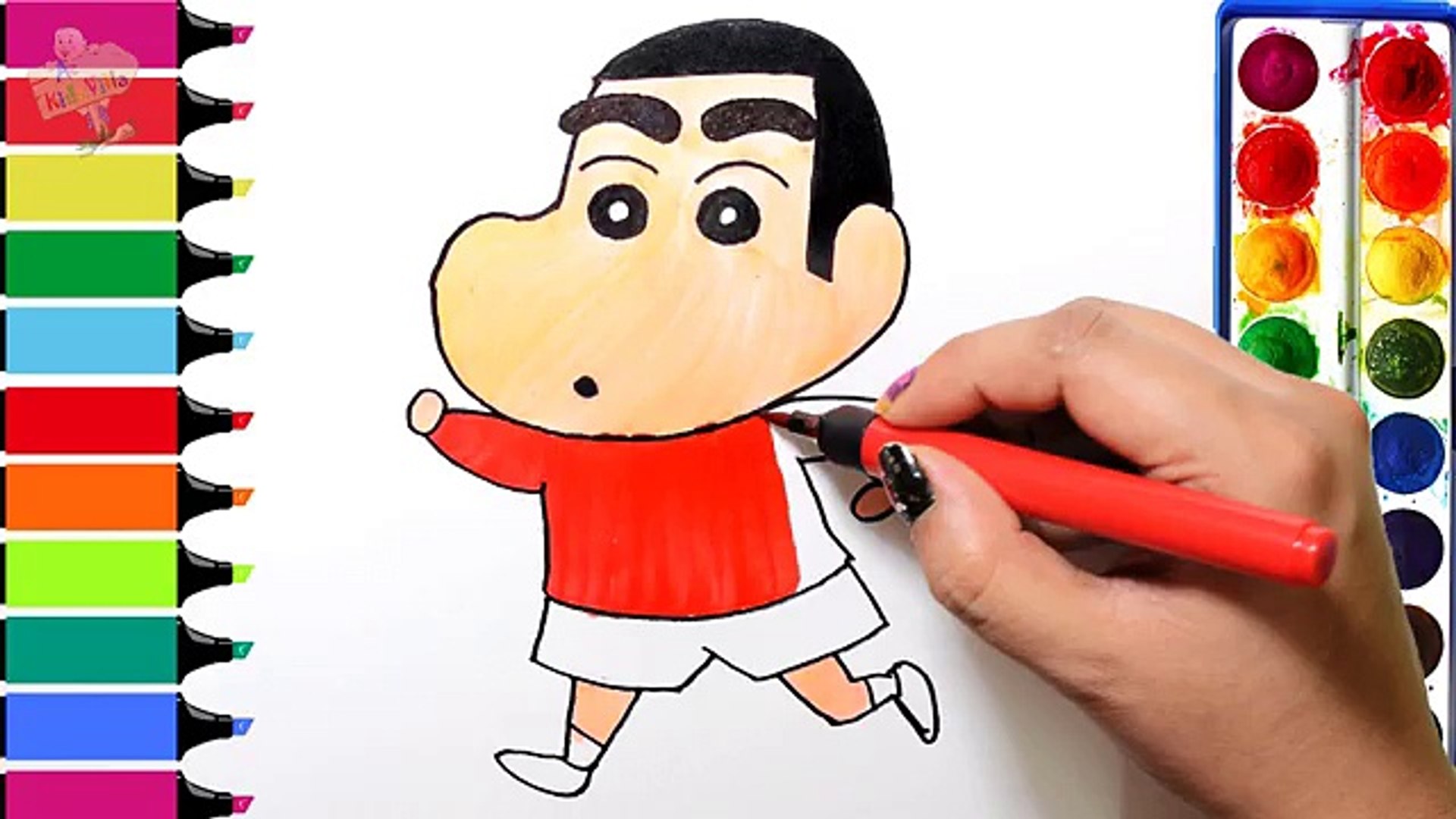 Draw Color Paint ShinChan Coloring Pages and Learn Colors for Kids - video  Dailymotion