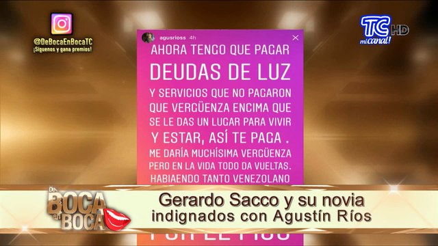 Acusan de ladrones a Gerardo Sacco y su novia, Agustín Ríos sería el responsable