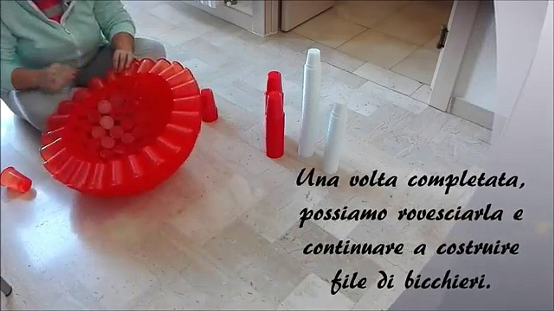 Tutorial Babbo Natale Con Lavoretto Con Bicchieri Di Plastica Santa Claus With Glasses