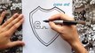 Como dibujar el escudo de boca juniors paso a paso | how to draw shield boca juniors