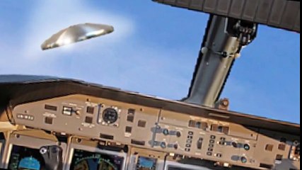 UFO passing behind incoming plane at Lisbon Airport, Portugal