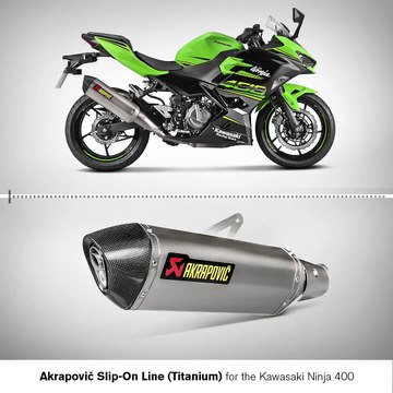 Hear the sweet sound of Akrapovič for the Kawasaki Ninja 400 that is over 30% lighter than stock! Read more: