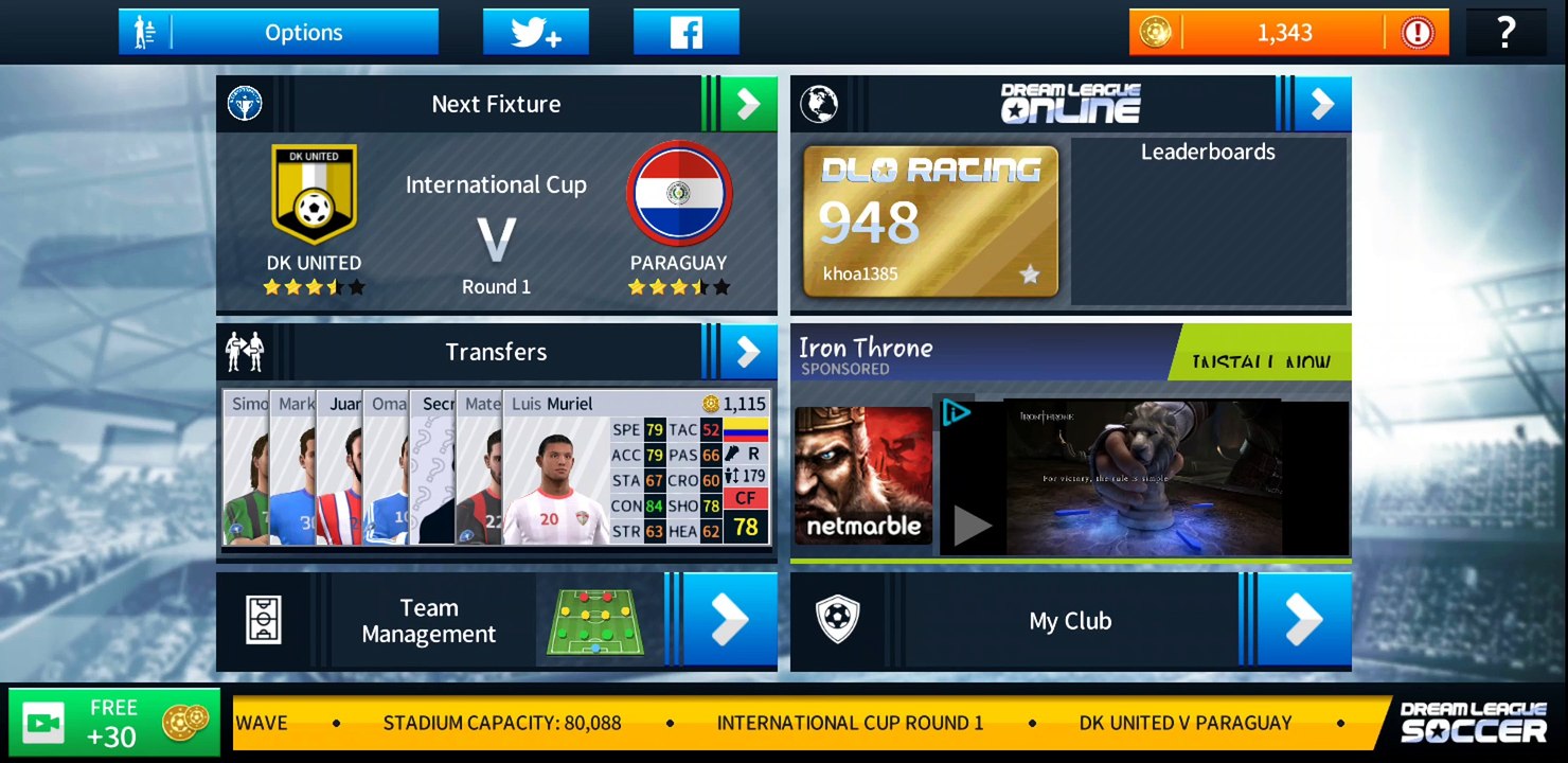 Dream League 2018 IOS Android - Season 1 - Game 28