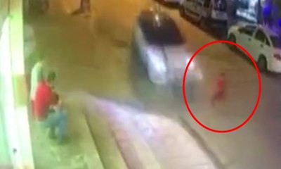 Mucize kurtuluş güvenlik kamerasında