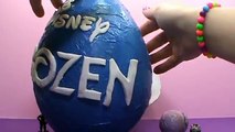 Frozen huge egg with a surprise opening toys oeuf avec une surprise jouets