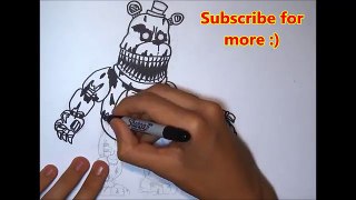 How To Draw Nightmare from Five Nights At Freddys 4 ✎ YouCanDrawIt ツ 1080p HD FNAF