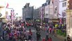 Crowds gather in the streets of Windsor ahead of the wedding