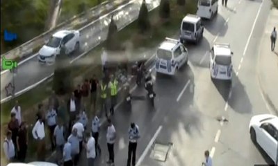 Trafik kazası sonrası levye ve beyzbol sopalı kavga