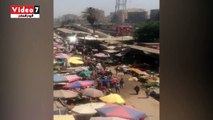 قارئ يشارك بفيديو لاندلاع حريق بسوق عشوائى ببولاق الدكرور