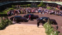 Royal Wedding: Page boys and bridesmaids arrive at chapel