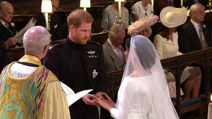 Prince Harry and Meghan Markle exchange rings