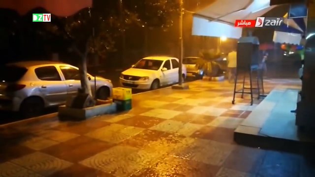 عااااااجل _ لقطات مخيفة من طوفان سطيف الجزائر . أحياء كاملة تغرق بالمياه