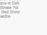 Eldorado Futon Brown Finish Frame w Coil 8 Inch Mattress Full Size Sofa Bed Browned