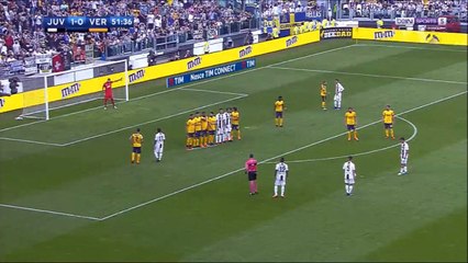 Miralem Pjanic Awesome Free Kick - Juventus 2-0 Hellas Verona