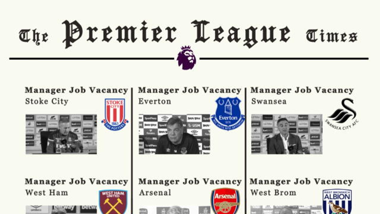 The Premier League job vacancy list