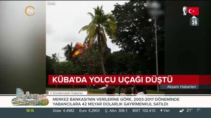 Küba'da uçak düştü