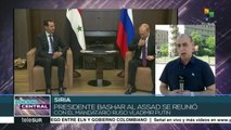 Presidente sirio se reúne con su homólogo ruso