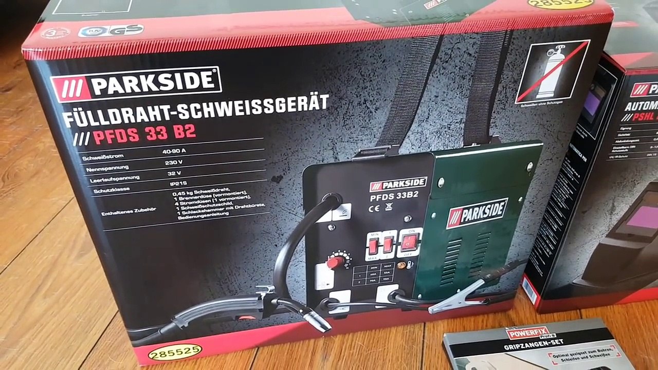 Fülldrahtschweißgerät von LIDL - Test PARKSIDE® Fülldraht-Schweissgerät PFDS 33 B2