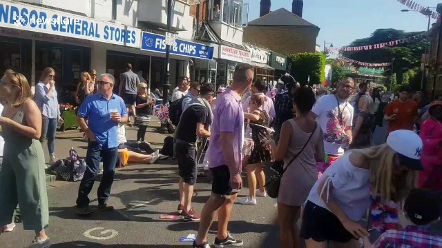 Party-goers show off their dance moves on Windsor streets