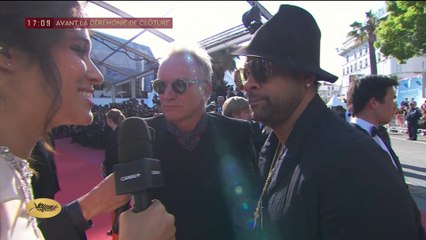 Shaggy et Sting sur le tapis rouge, une première pour Shaggy !  - Cannes 2018