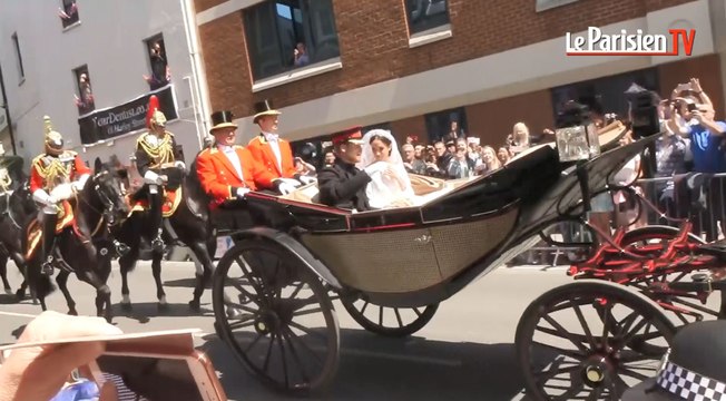 Mariage de Meghan et Harry : la foule en liesse au passage du carrosse