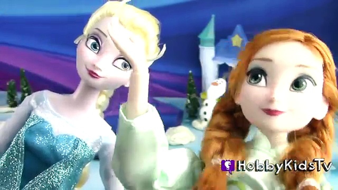 New FROZEN Ice Skating Dolls! Toy Review Olaf HobbyKidsTV
