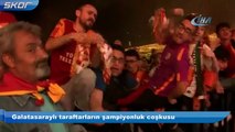 Galatasaraylı taraftarların şampiyonluk coşkusu