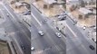 Two cars suddenly levitate in the middle of the traffic