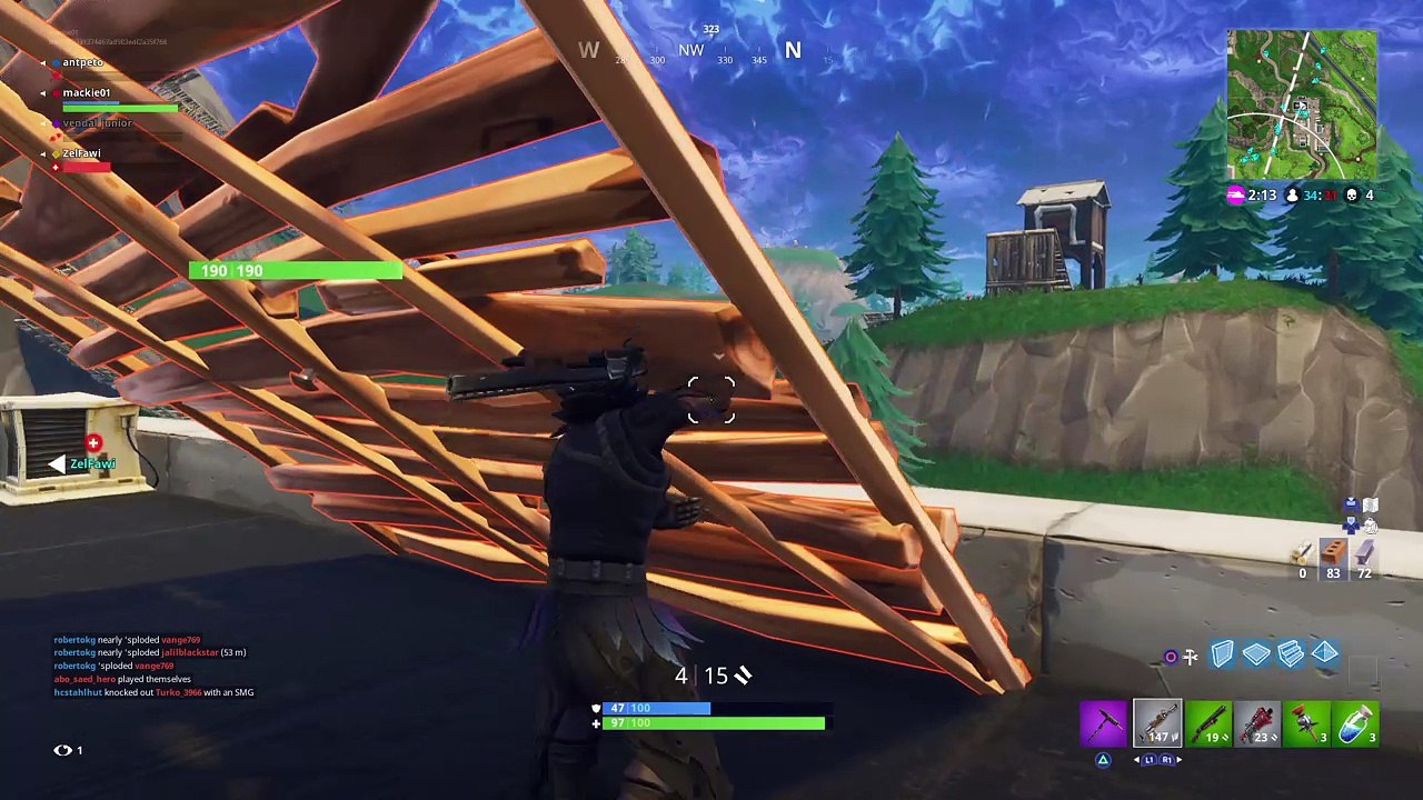 Through a ramp.