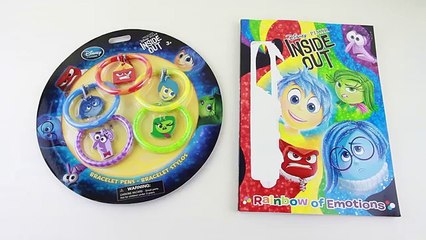 INSIDE OUT - Coloring JOY & BING BONG + Cool Pen Bracelets with All Emotions Keychains!