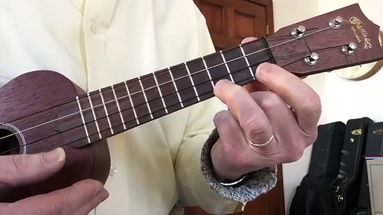 C blues on ukulele with simple riff- Tutorial