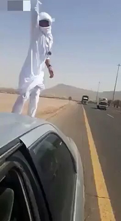 kendini tırın önüne atan arap