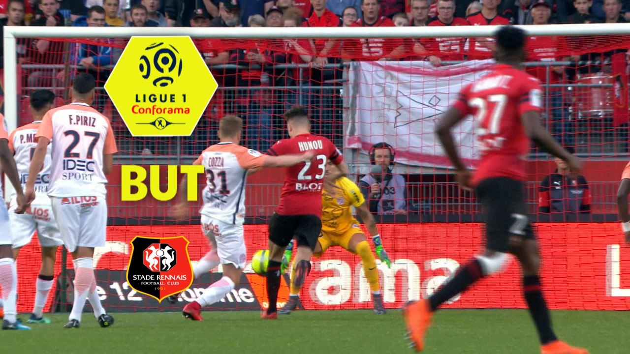 But Adrien HUNOU (13ème) / Stade Rennais FC - Montpellier Hérault SC - (1-1) - (SRFC-MHSC) / 2017-18
