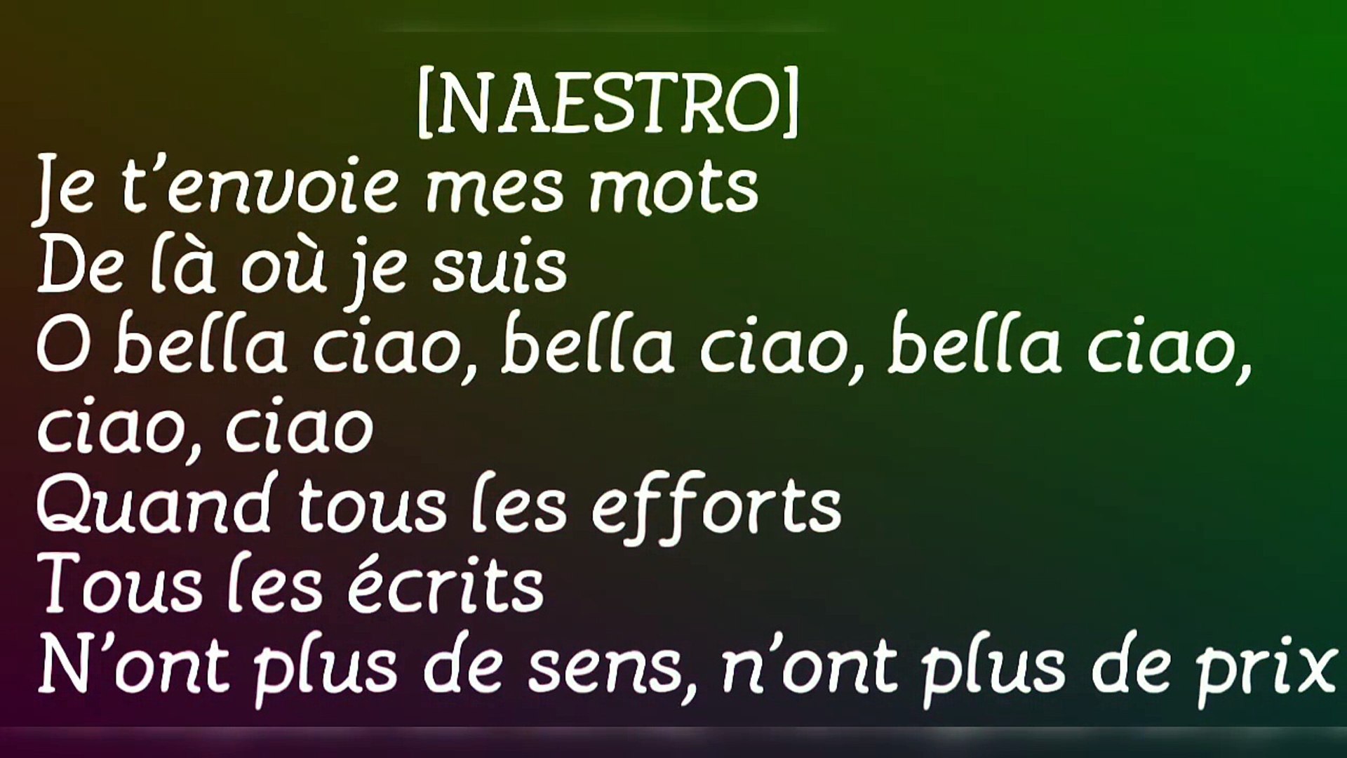 Maitre Gims Bella Ciao Parole