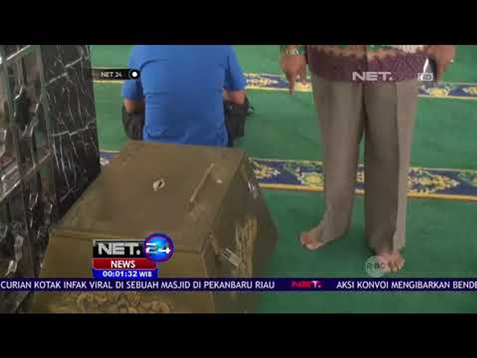 Seorang Pria Curi Kotak Amal Masjid Usai Shalat...