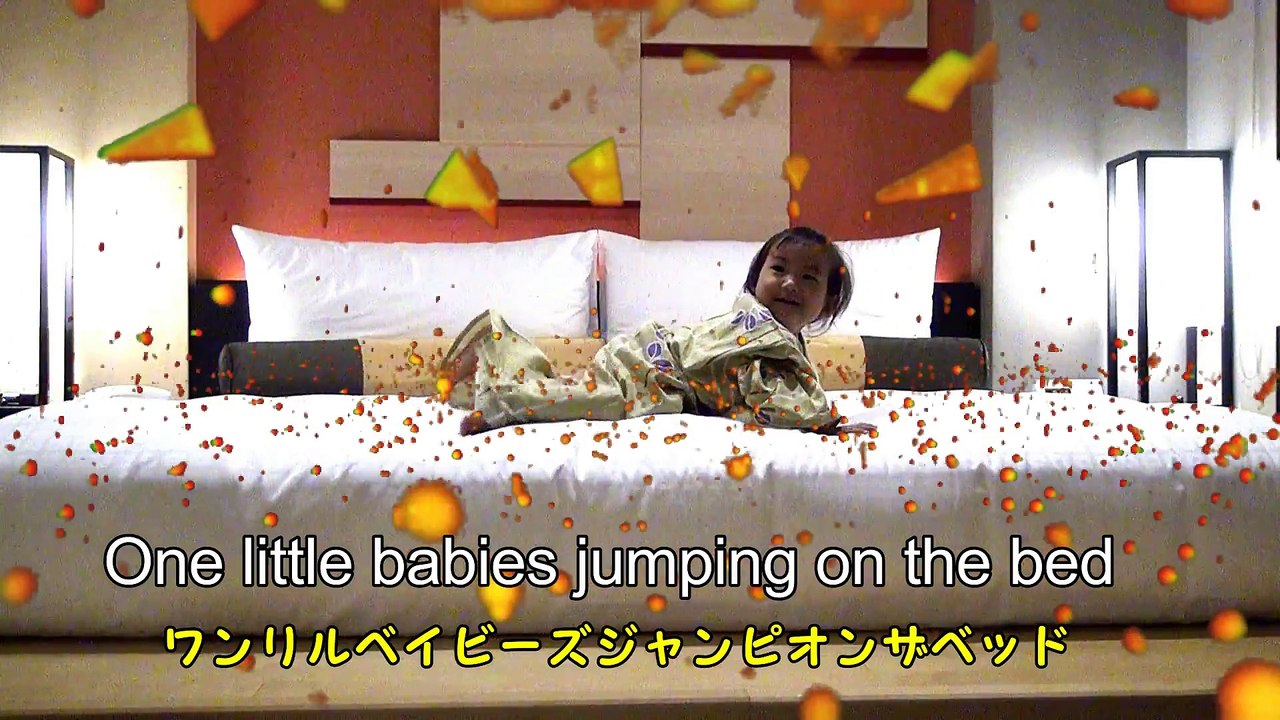 Five Little Babies Jumping on the Bed - Nursery Popular Rhymes - English song for kids - japan dress