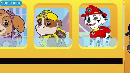 PAW PATROL Cartoon Wheels on the Bus Song Nursery Rhyme