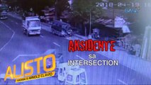 Alisto: Motorsiklo na patawid ng intersection, sinalpok ng van!