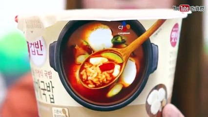 韓國湯米飯 CJ的牛腿骨 跟豆腐 好吃哦~ 用泡的湯飯 吃貨們 日本韓國人氣網購美食開箱 Sunny Yummy kids toys 的大姐姐團購美食開箱
