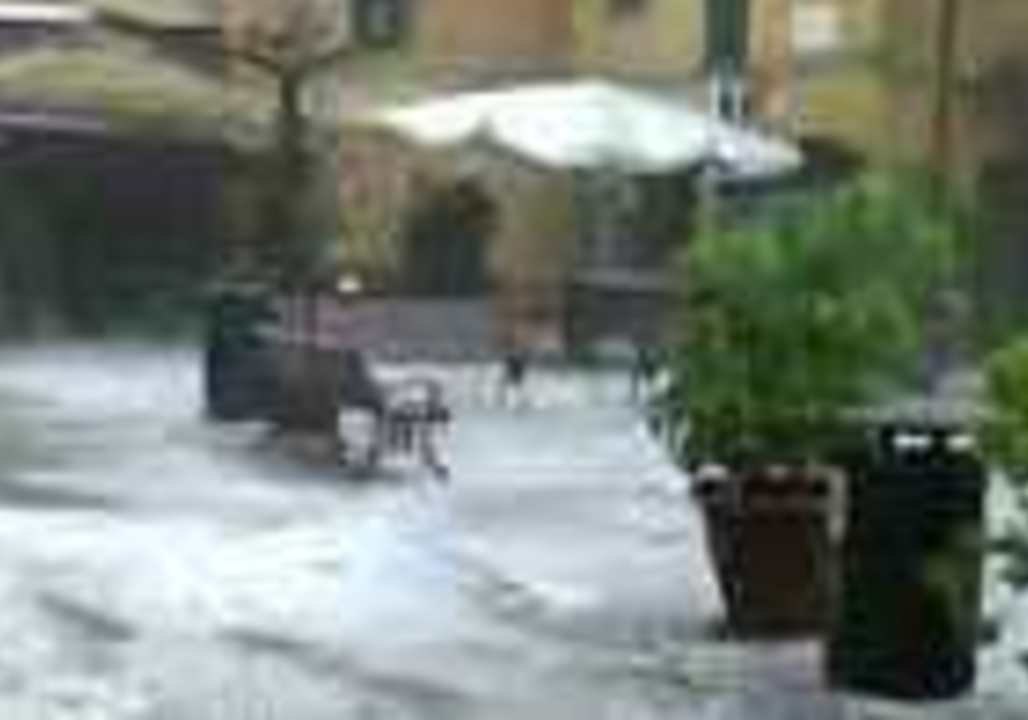 Severe Hailstorm Turns Streets Into Icy Rivers in Orta San Giulio