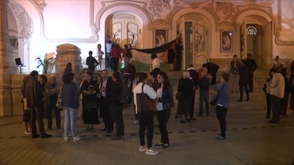 Tunuslu Kadınlardan Filistin Katliamları Protestosu