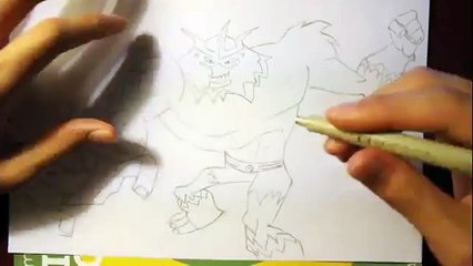 How To Draw Shocksquatch From Ben 10 Omniverse|Step By Step Easy