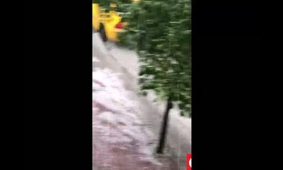 Meteoroloji uyardı, Ankara'ya dolu yağdı